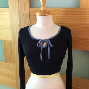 Long sleeve y2k top navy blue